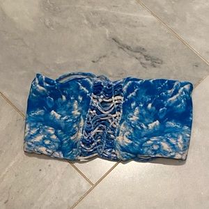Mikoh Sunset Blue Tie Die Bikini Top